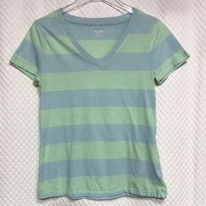 Mossimo Supply Co. Pale Blue Tee with Mint Green Stripe